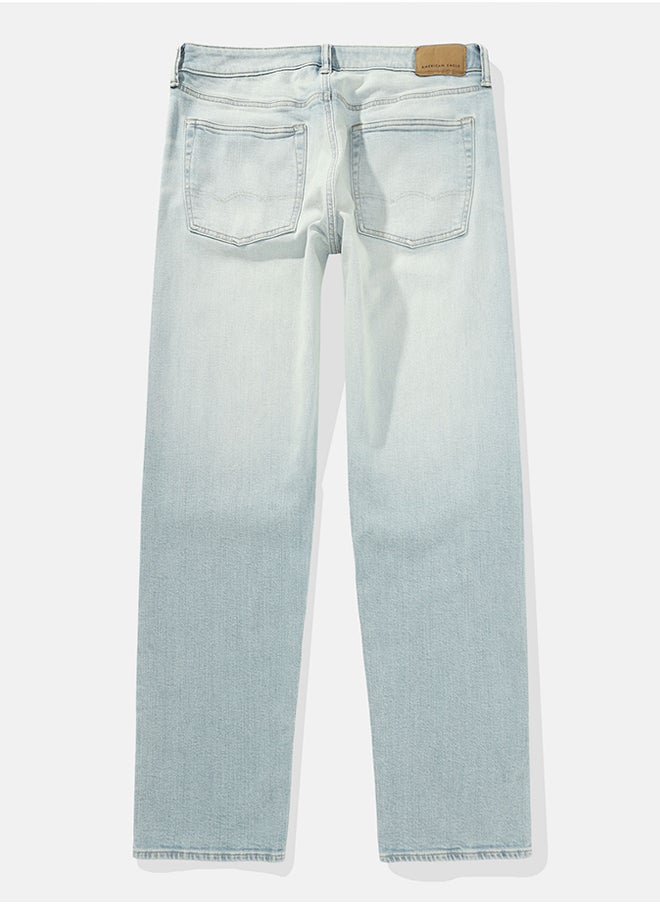 American Eagle Airflex+ Rinse Wash Straight Fit Jeans  - Image 3