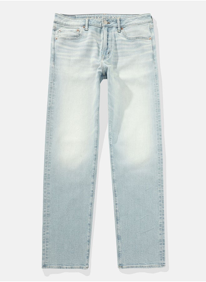 American Eagle Airflex+ Rinse Wash Straight Fit Jeans  - Image 4