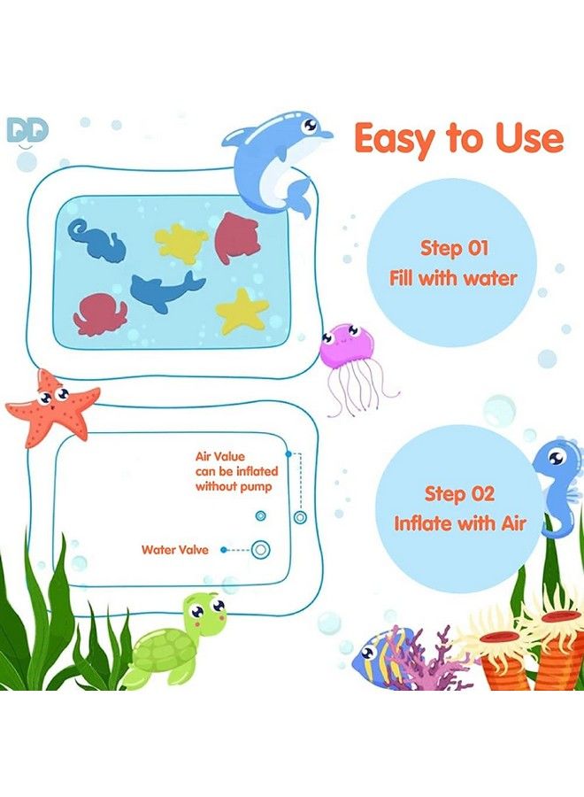 DS ENTERPRISE Tummy Time Baby And Toddlers Perfect Fun Time Play Inflatable Water Mat Activity Center Your Baby'S Stimulation Growth With Floating Toys Indoor And Outdoor(Water Mat Is Empty) - Image 5