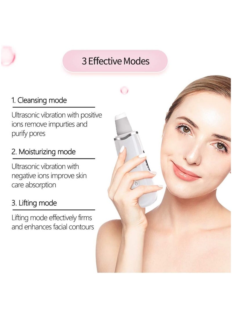 General Ultrasonic Skin Facial Scrubber Face Spatula, Professional Deep Cleaning Skin Dirt Blackhead Remover Reduce Wrinkles and Spot Facial Lifting Peeling Skin Care Beauty Device Tool  - Image 4