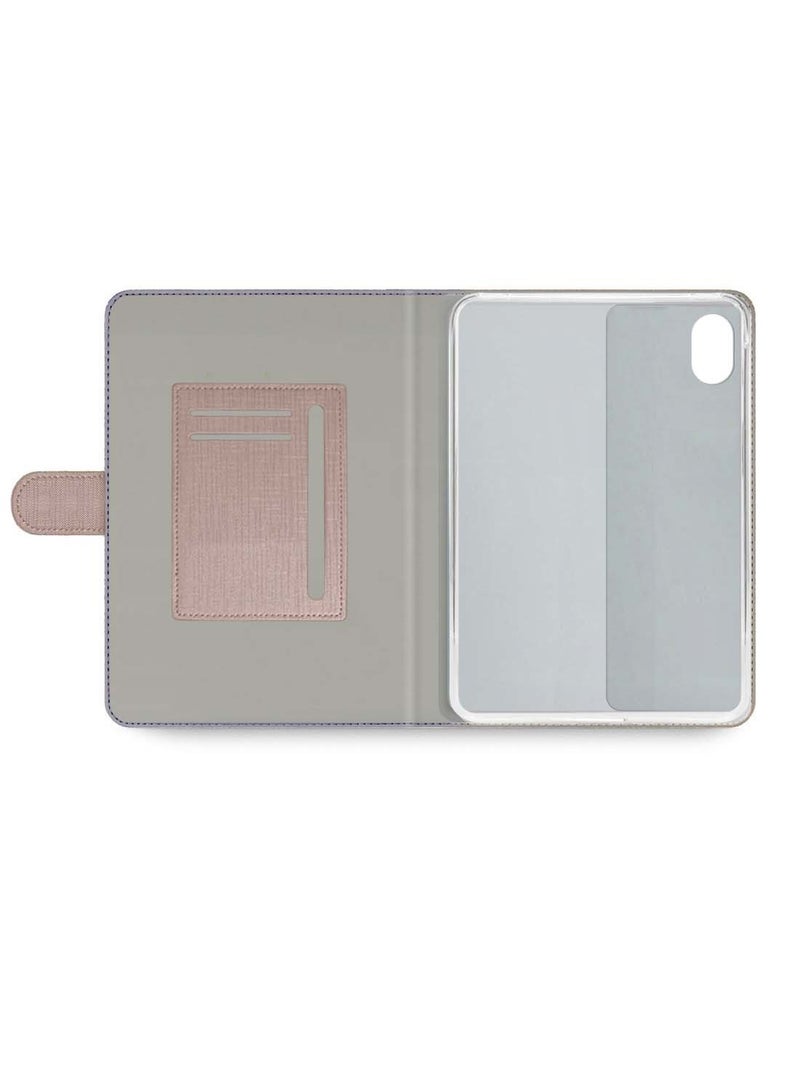 دبليو تيك شاومي ريدمي باد برو 5 جي 2024 12.1 بوصة ASN Love Series بو جلد مغناطيسي إغلاق غطاء فليب - روز جولد - Image 2