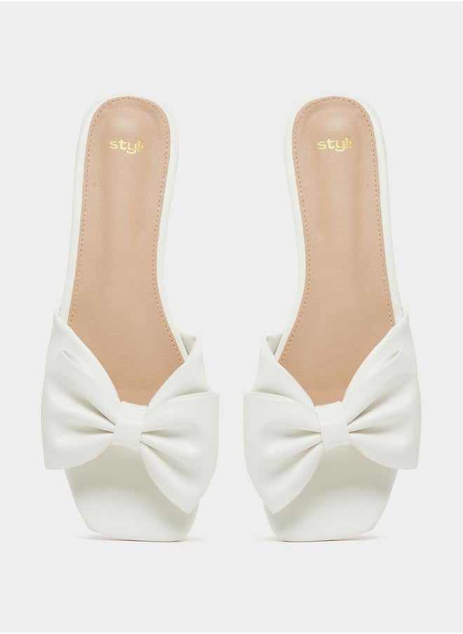 Styli Ribbon Accent Flat Sandals  - Image 5
