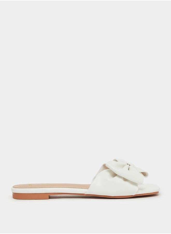 Styli Ribbon Accent Flat Sandals  - Image 1