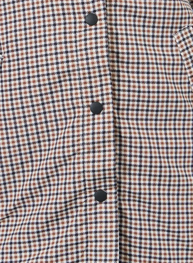 Styli  Girls Checkered Hooded Coat for Women | Best Price UAE