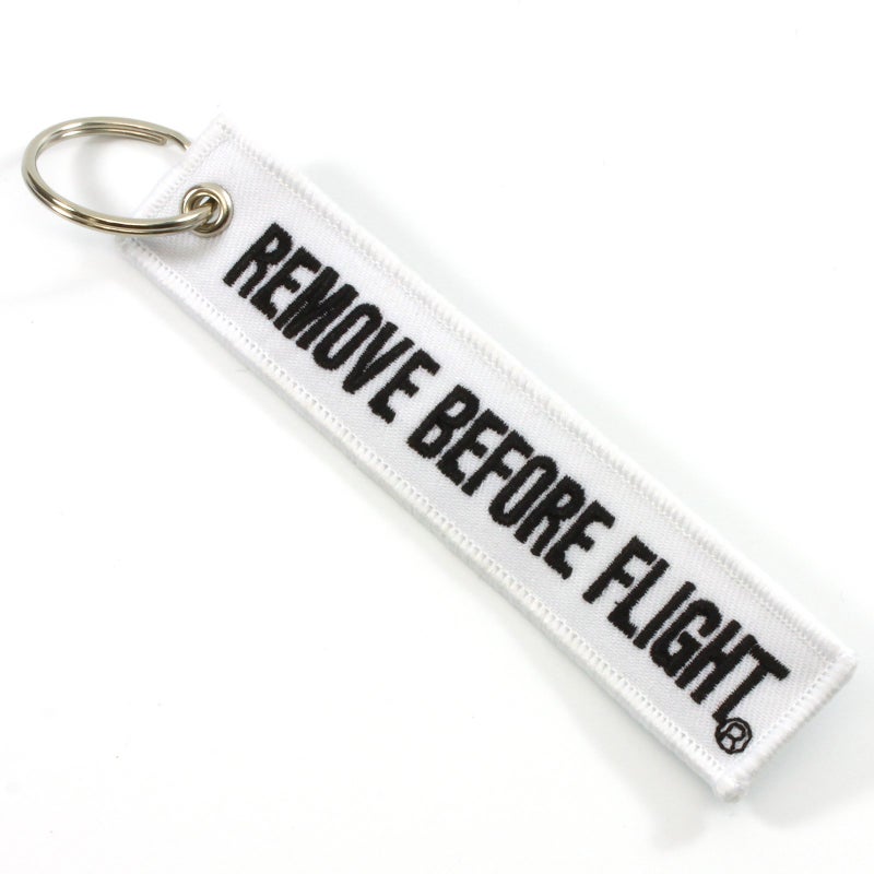 Rotary13B1 Remove Before Flight Key Chain - White - Image 3