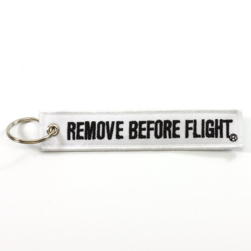Rotary13B1 Remove Before Flight Key Chain - White - Image 2