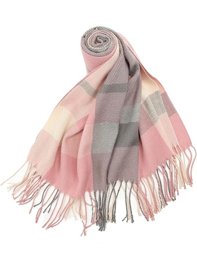 CMGTYYD. وشاح شتوي للنساء شال كشمير ملمس شراشيب منقوشة وشاح كبير الحجم وشاح باشمينا شالات سيدات وشاح قابل للانعكاس للاستخدام في الهواء الطلق والسفر - Image 5