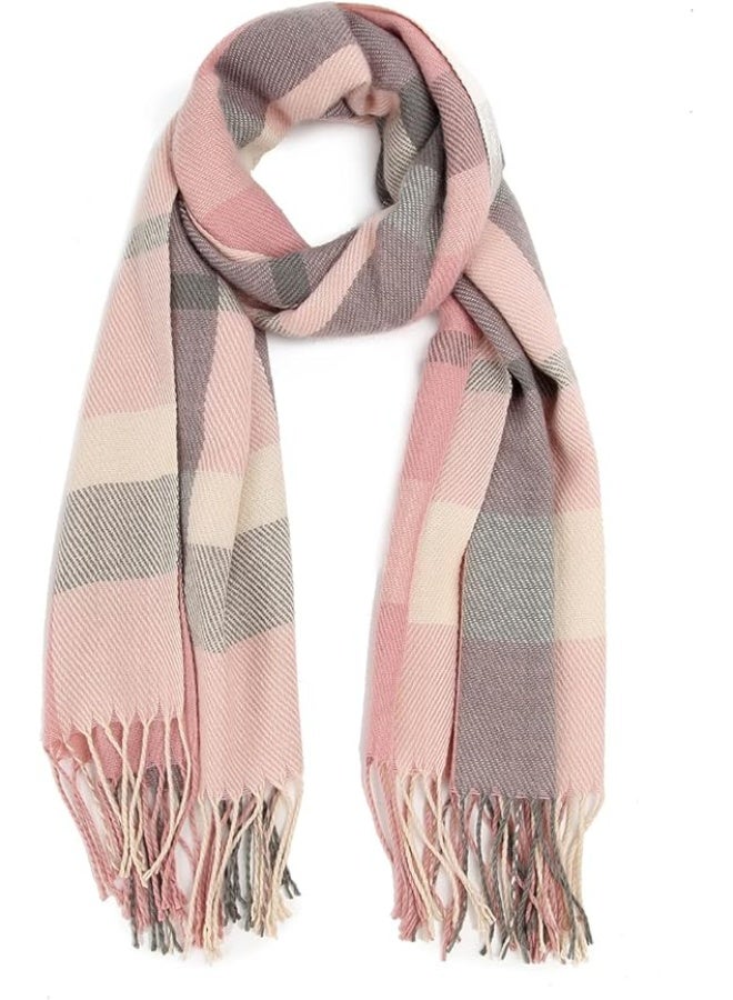 CMGTYYD. وشاح شتوي للنساء شال كشمير ملمس شراشيب منقوشة وشاح كبير الحجم وشاح باشمينا شالات سيدات وشاح قابل للانعكاس للاستخدام في الهواء الطلق والسفر - Image 4