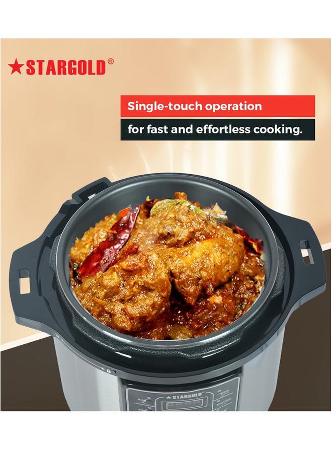 Stargold Digital Electric Pressure Cooker Stainless Steel Body Touch Programmable 10L Capacity 1600 Watts - Image 3