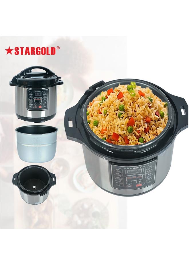 Stargold Digital Electric Pressure Cooker Stainless Steel Body Touch Programmable 10L Capacity 1600 Watts - Image 4