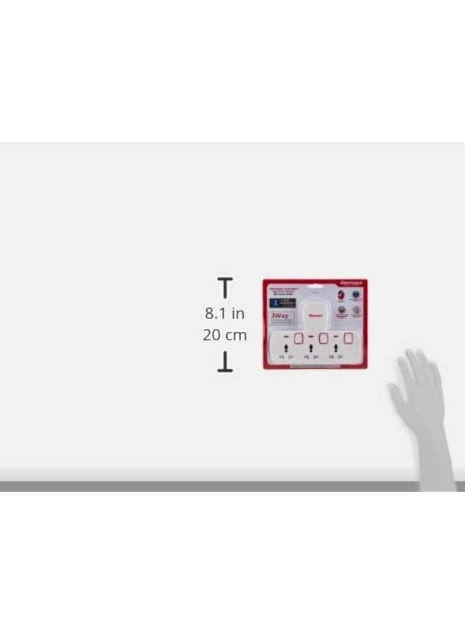 OSHTRACO Multi Plug Extension Socket, 3 Way Electrical Outlet Extender, Wall Charger, Universal Plug Adapter, Charging Station for Home, Office, Kitchen, Individually Switched- ESMA Certified - Image 3