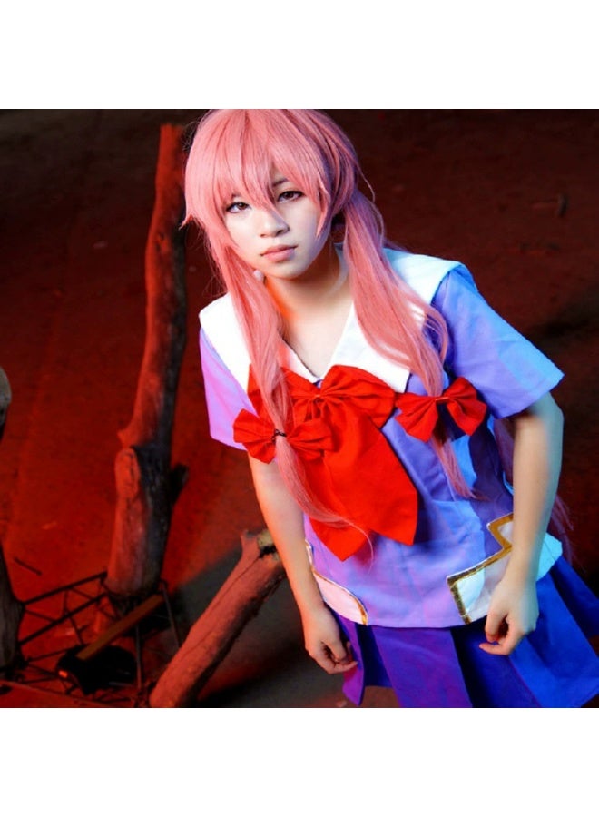general Future Diary: My Wife Yuna's Cosplay Costume - hair Accessory + clothes Set + socks - Image 3