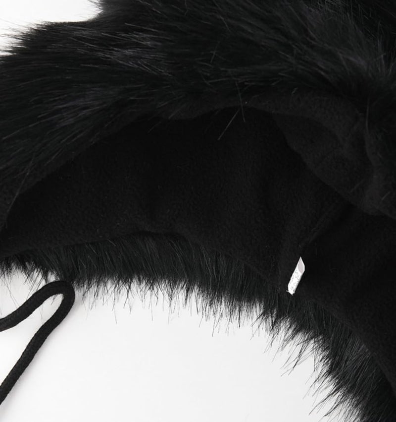 Hzxsny Faux Fur Trooper Hat for Women Men Furry Buffalo Hat with Horns Furry Earmuff Winter Trooper Caps Fluffy Earflap Cap 2025 - Image 5