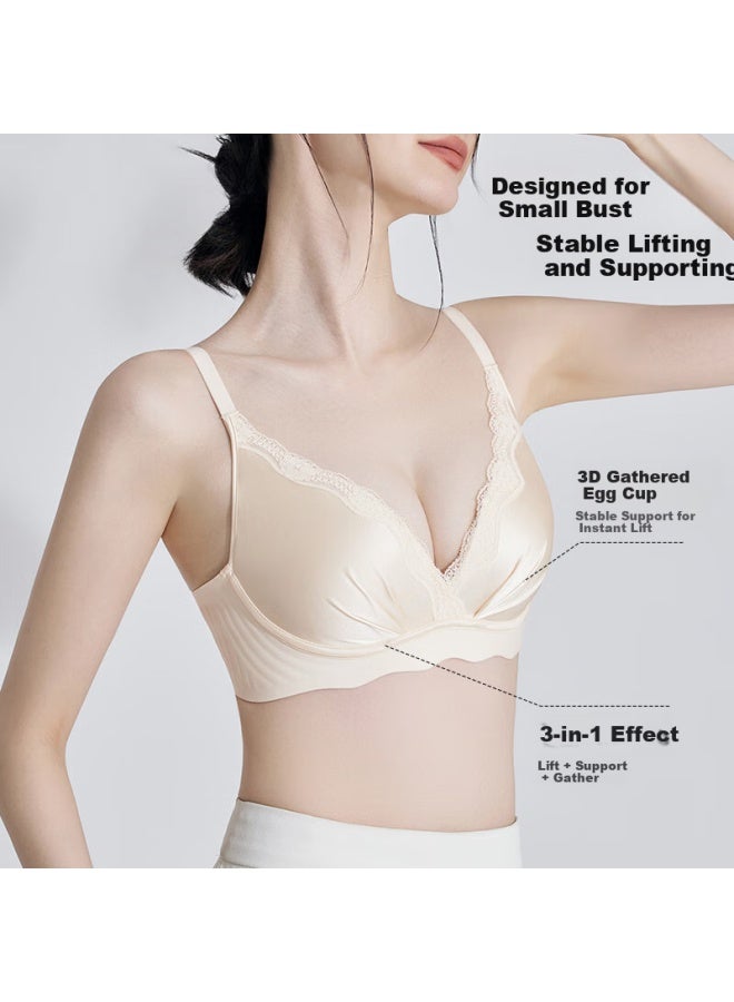 Gracewell Latex Cup Push-up Bra For Small Prevent Sagging, Lift Up, Side Gathering, No Steel Ring, Bralette For Women - Image 3