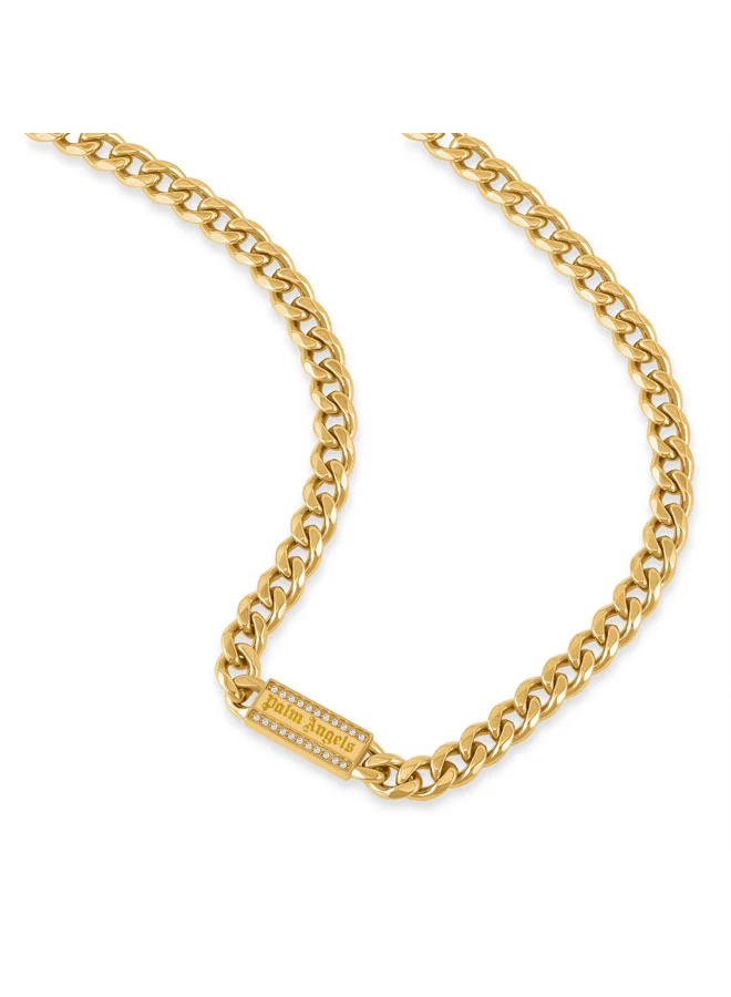 بالم انجلز Arlet Yellow Gold Plated Stainless Steel Curb Chain Necklace for Women