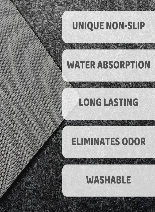 SAVUK Urinal Mats Non-Slip Non-Adhesive Water Absroption Bathroom, Restaurant, Gym, Restroom Toilet floor Pad for Men and Women Rectangular Shaped Dark Gray Commercial Splash 6 Pack 17,5"x21" (6) - Image 2