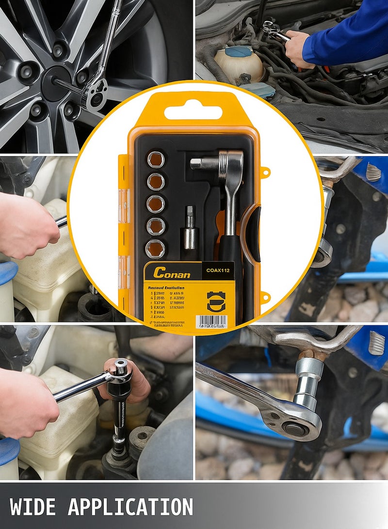Conan 23-Piece Ratchet Wrench Socket Set – High-Quality Multi-Purpose Tool Kit | Model COAX212 - Image 3