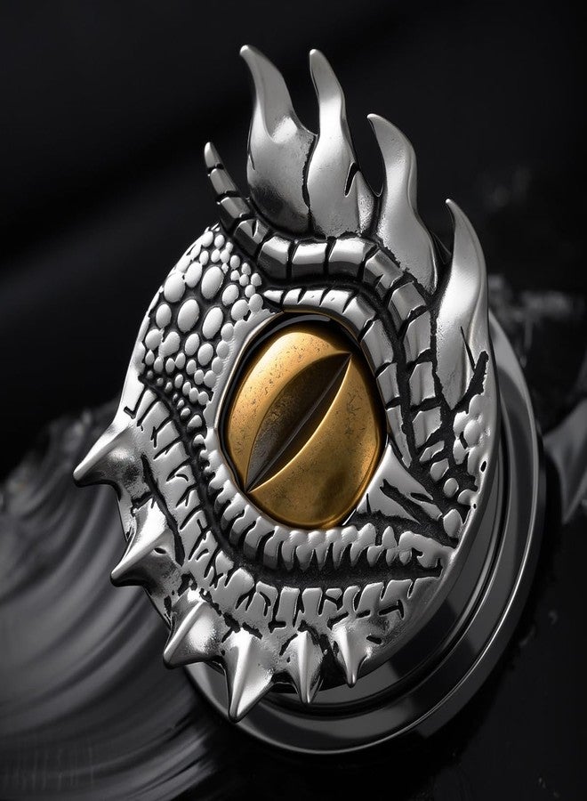 COOEAR Dragon Eye Ear Plugs Gauges, Stainless Steel Screw Back tunnels, Gothic Fantasy Body Piercing 0g(8mm). - Image 3