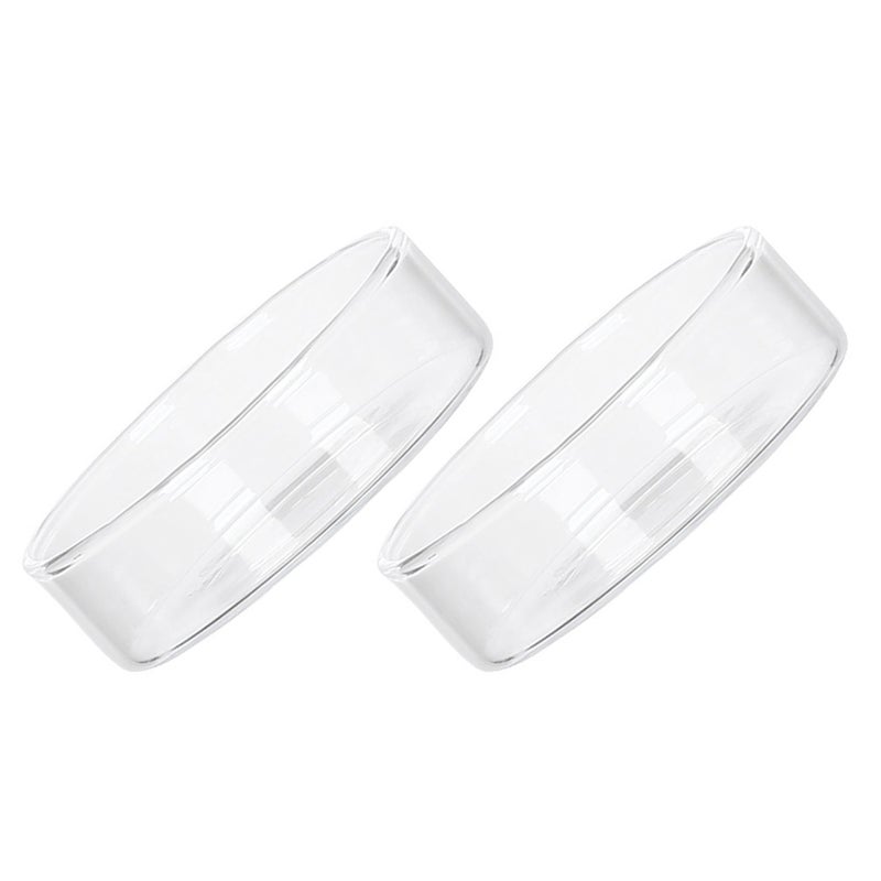 4 pcs Glass Plate Fruit Plate Transparent Dessert Storage Plate Mini Cake Plate - Image 4