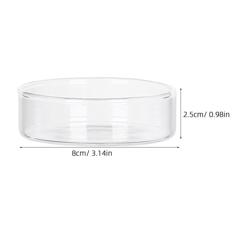 4 pcs Glass Plate Fruit Plate Transparent Dessert Storage Plate Mini Cake Plate - Image 2