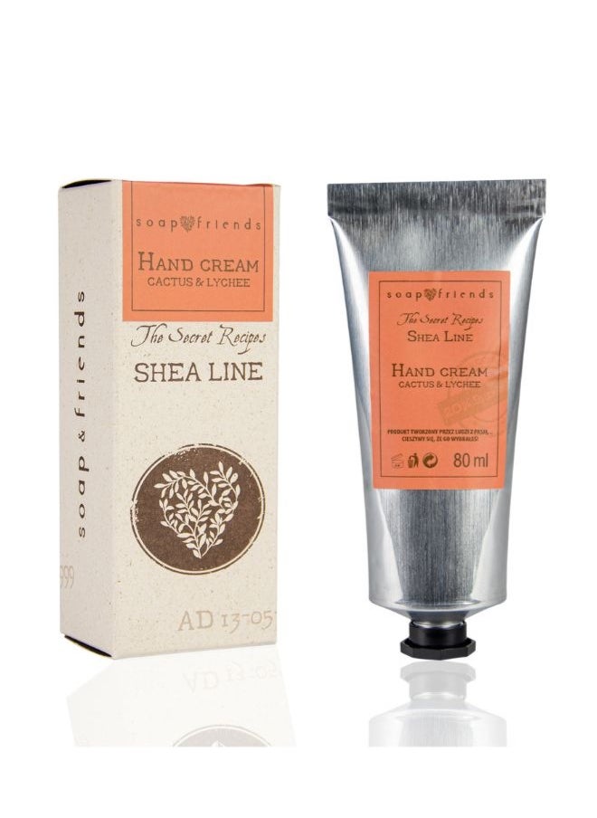 Soap&Friends Soap&Friends Cactus & Lychee Hand Cream 80ml – Exotic Moisturizer with 20% Organic Shea Butter – Natural, Cruelty-Free  - Image 1