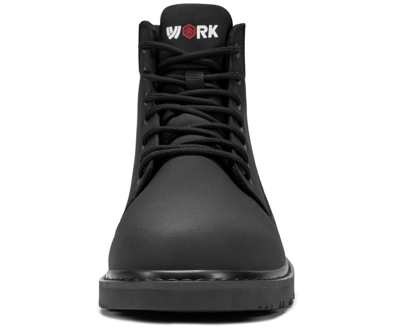 LARNMERN Soft Toe Work Boots Men Waterproof Non Slip Hiking Tactical Motorcycle Chukka Boot 6 Inch Leather Comfortable Shoes 51632(8.5 Men, Black) - Image 5
