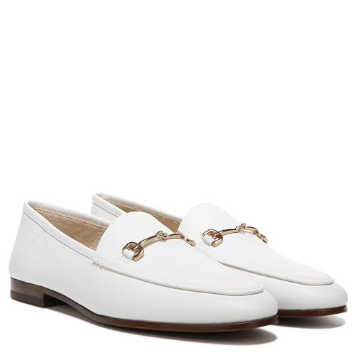 Sam Edelman Women's Loraine Loafer, Bright White Leather, 8.5 - Image 3