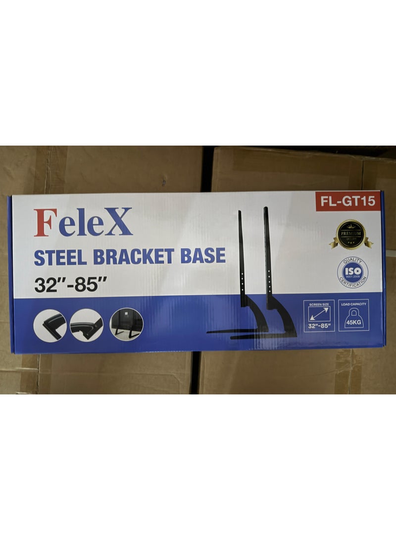 FeleX حامل تلفاز عالمي للطاولة 32''85'' أسود - Image 1