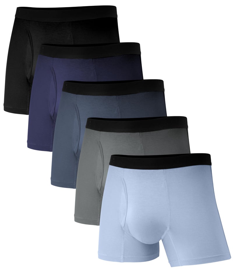 SUNCHIRI Incontinence Underwear for Men, 50ml Reusable Washable Leak-proof Absorbent Boxer Briefs with Fly, 5 Pack (Multicolor01, X-Large) - Image 1
