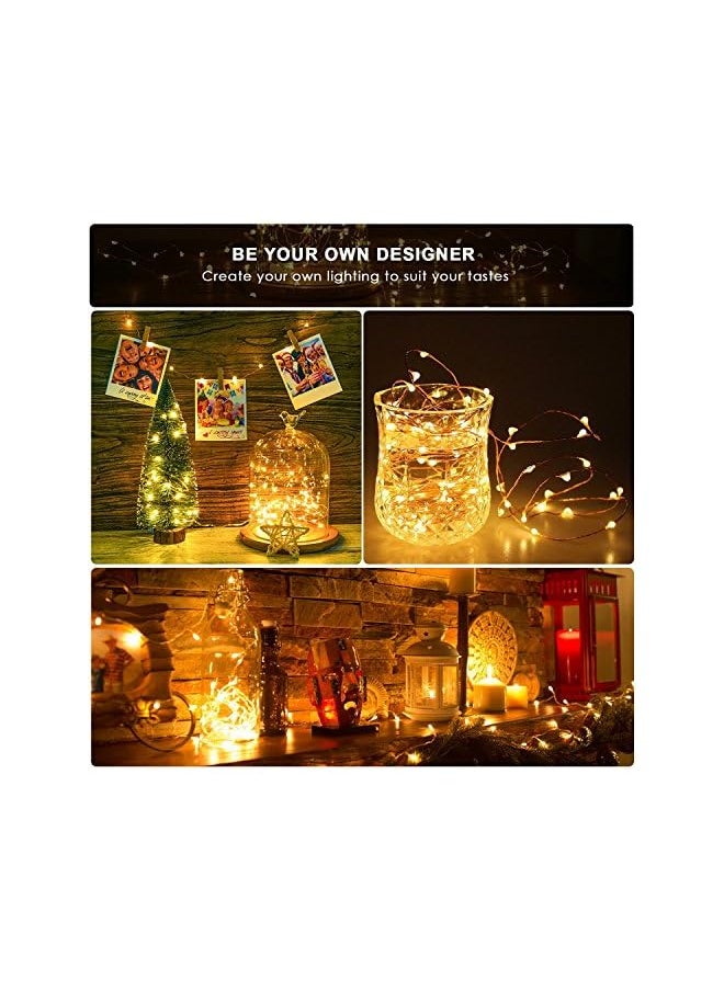 The Bros LED Fairy Lights Battery Operated String Lights Firefly Lights Garden Home Bedroom Christmas Party Wedding Festival Decorations (Warm White, 33Ft)  - Image 5