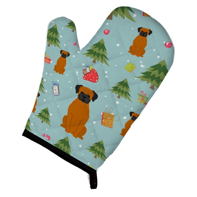 Caroline's Treasures ""Caroline's Treasures BB4775OVMT Christmas Fawn Boxer Oven Mitt  12"""" by 8.5""""  Multicolor""