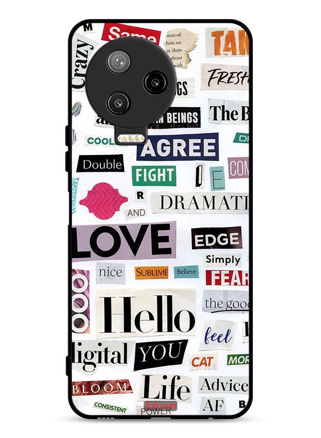 Tolwak Infinix Note 12 Pro 4G Protective Case Cover Short Quotes Stickers - Image 1
