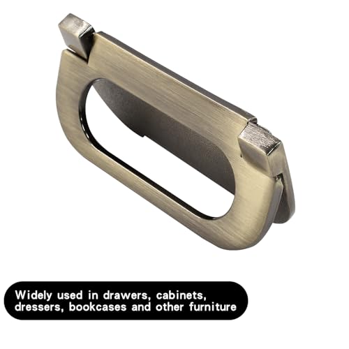 Coufce 2 Pack Recessed Pull Ring Handles Bronze Hidden Recessed Type Drawer Mount Handle Deck Cabinet Flush Ring Sliding Door Pull Handle Recessed Furniture Grip（with Screws） - Image 5