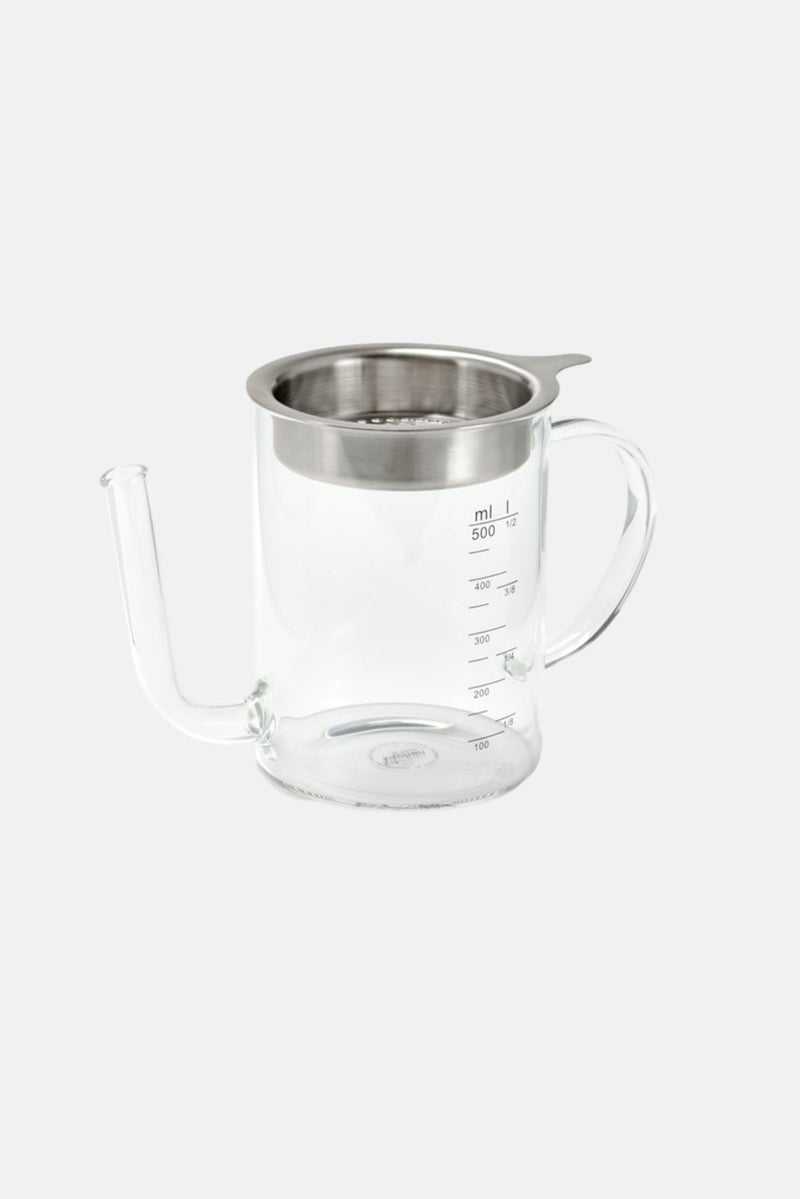 Tchibo إبريق زجاجي لتقليل الدهون مع مصفاة سعة 500 مل، شفاف - Image 2