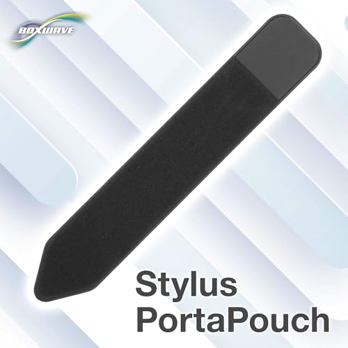 BoxWave Stylus Pouch Compatible with Remarkable 2 - Stylus PortaPouch, Stylus Holder Carrier Portable Self-Adhesive - Jet Black - Image 3