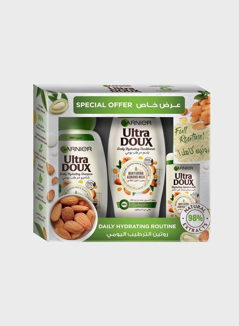 garnier Ultra Doux Hydrating Almond Milk 3 Step Routine, Savings 29%