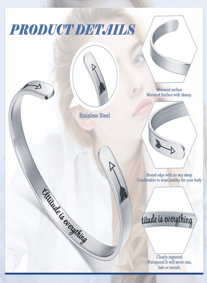 MTLEE 30 Pcs Inspirational Cuff Bracelets Bulk Gifts for Women Motivational Bible Verse Bracelet Silver Personalized(Novel) - Image 4