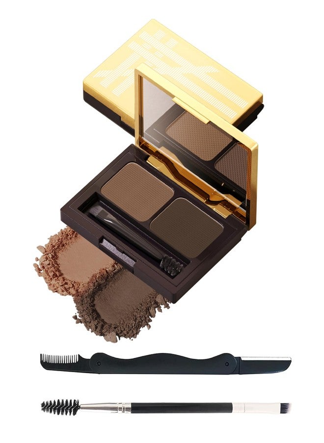 LYSdefeu Eyebrow Powder Makeup, Light Dark Brown Eye Brow Tinting Filler for Women - Image 1