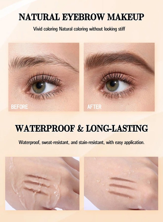 LYSdefeu Eyebrow Powder Makeup, Light Dark Brown Eye Brow Tinting Filler for Women - Image 4