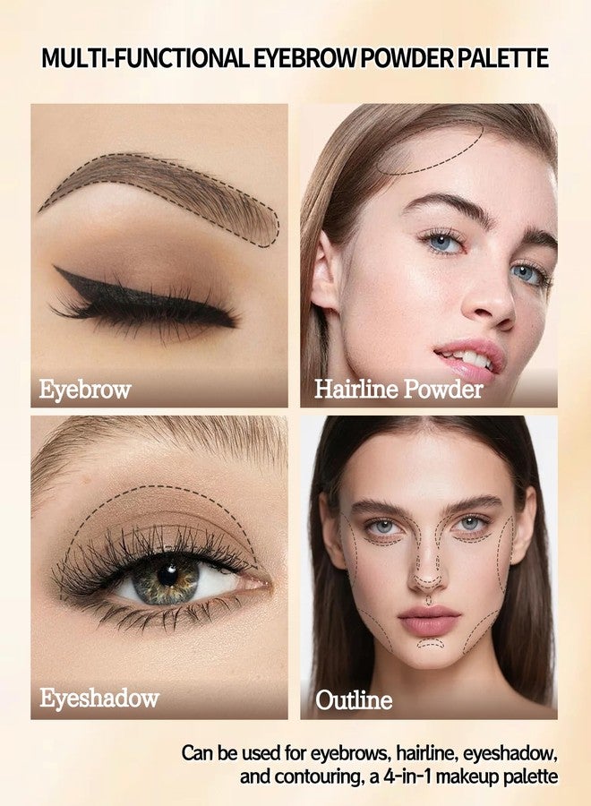LYSdefeu Eyebrow Powder Makeup, Light Dark Brown Eye Brow Tinting Filler for Women - Image 5