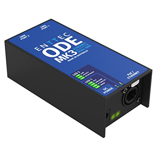 Enttec ODE Mk3 70407 POE 2 Universe Dual DMX RDM Ethernet Converter Interface