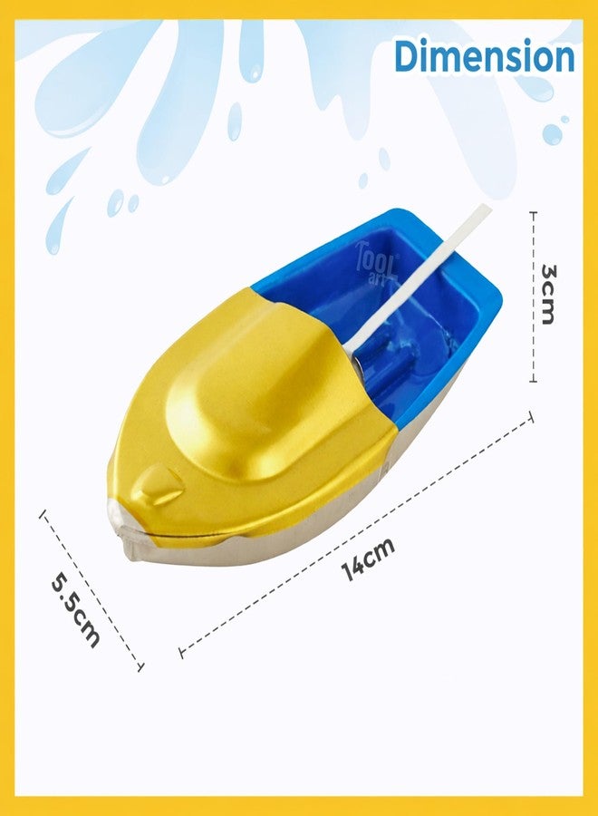 TOOLART Classic Steam Powered Tin Metal Pop Pop Boat, Candle Powered Putt Putt Water Toy with Vintage Design, Multicolor (rg_steam_Boat) - Image 2