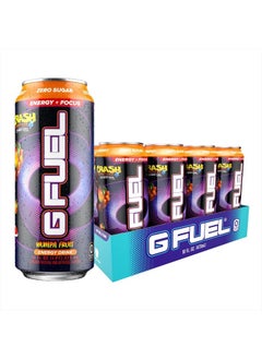 G Fuel Crash Bandicoot Energy Drink, Sugar Free, Healthy Drinks, Zero Calorie, 300 mg Caffeine per Carbonated Can, Wumpa Fruit Flavor, Focus Amino, Vitamin + Antioxidants Blend - 12 Pack  - Image 1