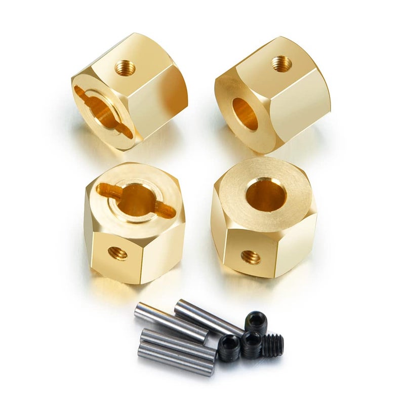 RCLions Brass Wheels Hex Hub 8mm/10mm Extension Hex Drive Adapter for Redcat GEN8 Upgrades Parts 1/10 RC Crawler Car (10mm) - Image 3
