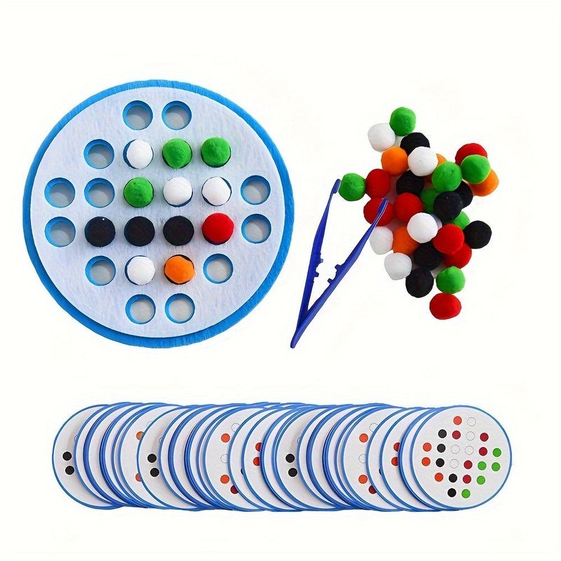 Children Clip Ball Color Sorting Toy Set Educational Hand Eye Coordination Game - Image 5