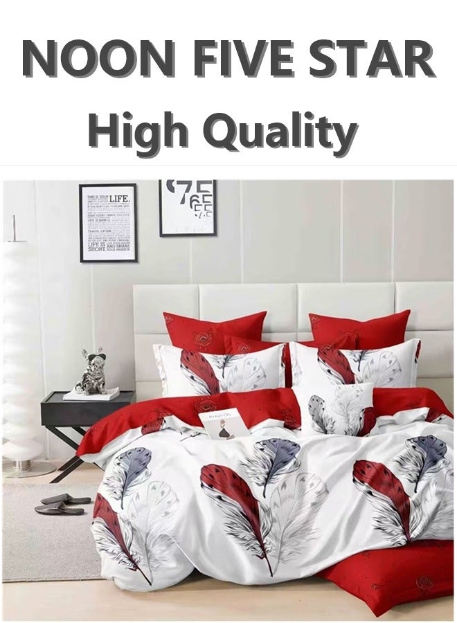 Limited Edition King 220x240cm: 6PCS Duvet Cover 4Pillow Cover 1 Artisan Crafted Fitted Sheet