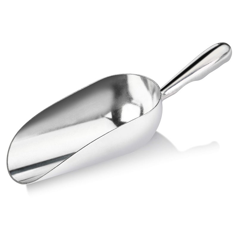 New Star Foodservice 34509 One-Piece Cast Aluminum Round Bottom Bar Ice Flour Utility Scoop, 5-Ounce, Silver (Hand Wash Only) - Image 3