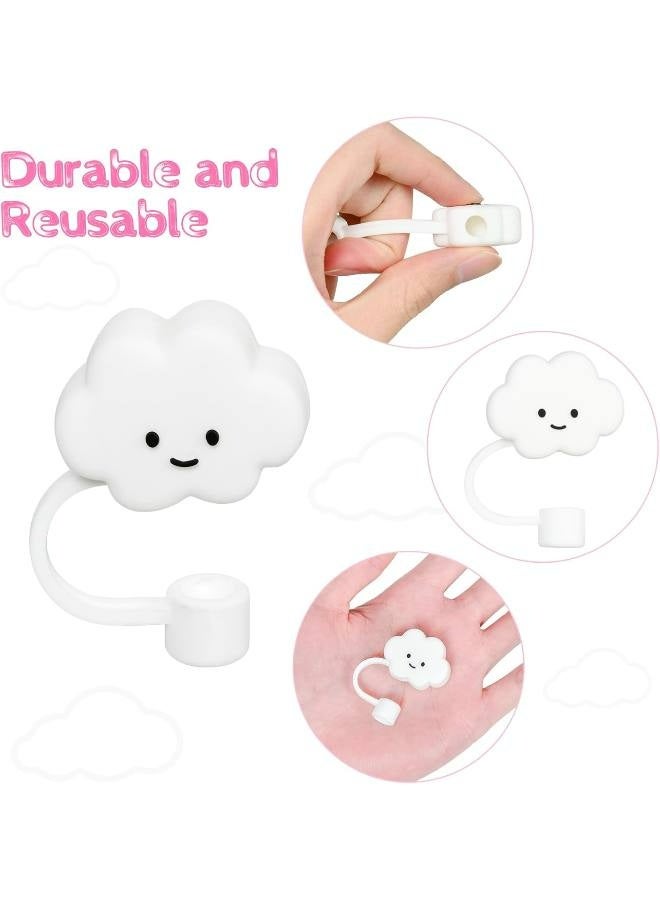 6  PCS Multicolor Silicone Cloud Straw Caps for Stanley Cup, Reusable Stopper, 10mm Diameter, Dust-Proof, Anti-Leak, 6  Pieces - Image 3