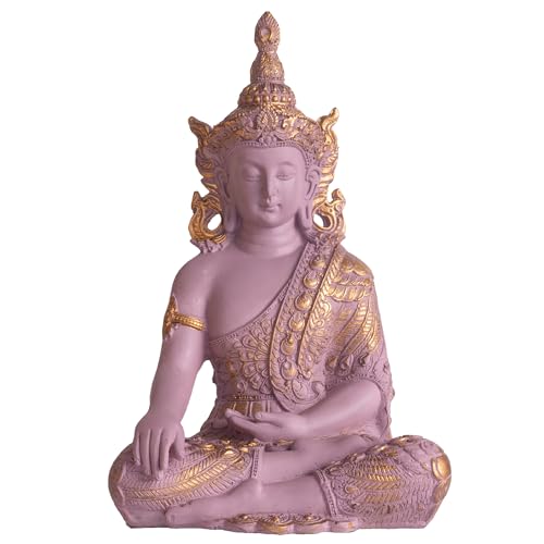 The Advitya Buddha Idol for Home Decor Items|Buddh/Gautam Buddha/Shakyamuni Statue Figurine Showpiece for House Warming Birthday Corporate Gift|Home Decoration Items for Living Room (Pastel Pink) - Image 5