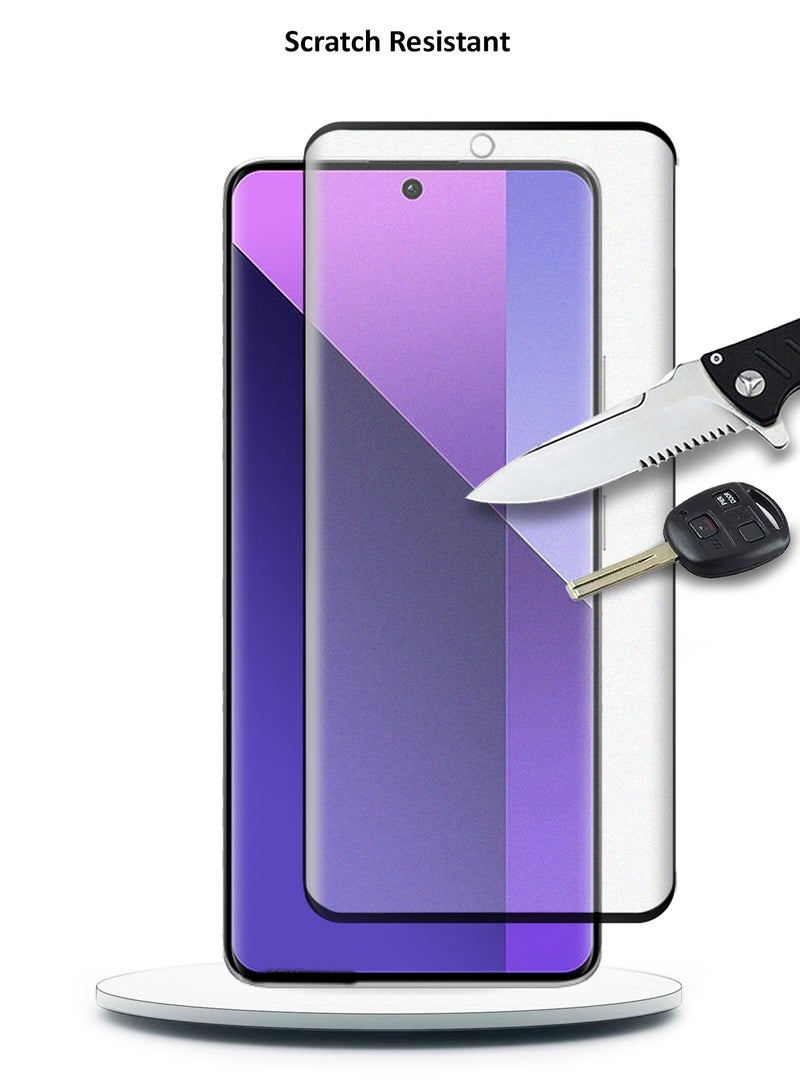 Wtech Xiaomi Redmi Note 13 Pro+ / Xiaomi Redmi Note 13 Pro Plus 5G 2023 Nano Ceramic Full Glue Full Cover Matte Flexible Screen Protector (MSCNMN) -  Clear/Black - Image 4